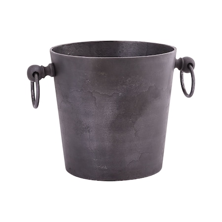 Bucket With Ring Handles In Bronze